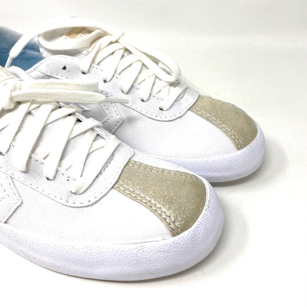 Converse Women 568901C Breakpoint Metallic Industrial Glam Low Top White Sneaker - Picture 4 of 10